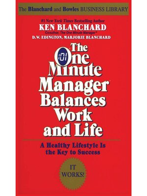 cover image of The One Minute Manager Balances Work and Life